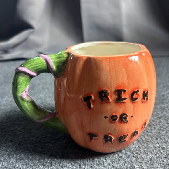 Holiday Home Coffee Mug Pumpkin Jack-O-Lantern 3D Design Halloween Ceramic CSC - Picture 6 of 9